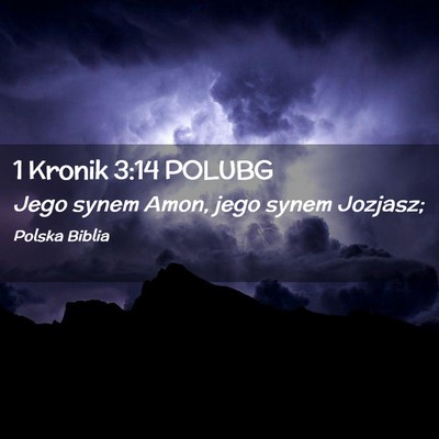Picture 02 - 1 Kronik 3:14 POLUBG - Jego synem Amon, jego synem - Bible Verse Picture