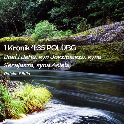 Picture 02 - 1 Kronik 4:35 POLUBG - Joel i Jehu, syn Joszibiasza, syna Serajasza, - Bible Verse Picture
