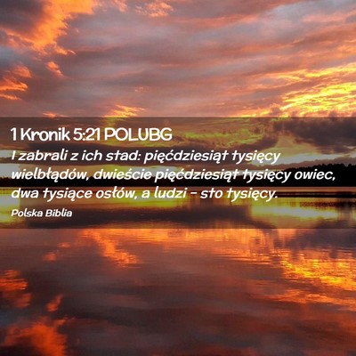 Picture 02 - 1 Kronik 5:21 POLUBG - I zabrali z ich stad: pięćdziesiąt tysięcy - Bible Verse Picture