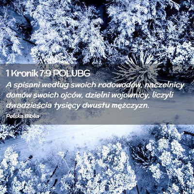 Picture 02 - 1 Kronik 7:9 POLUBG - A spisani według swoich rodowodów, naczelnicy - Bible Verse Picture
