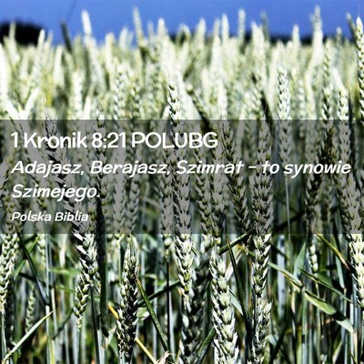 Picture 02 - 1 Kronik 8:21 POLUBG - Adajasz, Berajasz, Szimrat – to synowie - Bible Verse Picture