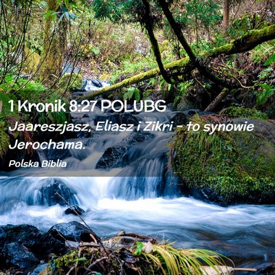 Picture 02 - 1 Kronik 8:27 POLUBG - Jaareszjasz, Eliasz i Zikri – to synowie - Bible Verse Picture