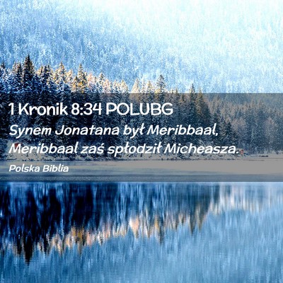 Picture 02 - 1 Kronik 8:34 POLUBG - Synem Jonatana był Meribbaal, Meribbaal zaś - Bible Verse Picture
