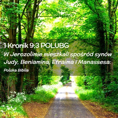 Picture 02 - 1 Kronik 9:3 POLUBG - W Jerozolimie mieszkali spośród synów Judy, - Bible Verse Picture