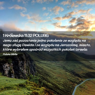Picture 02 - 1 Królewska 11:32 POLUBG - Jemu zaś pozostanie jedno pokolenie ze względu - Bible Verse Picture
