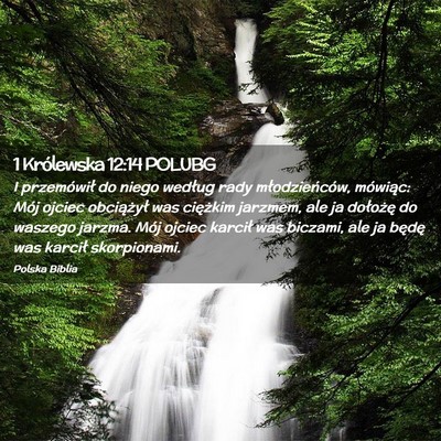 Picture 02 - 1 Królewska 12:14 POLUBG - I przemówił do niego według rady - Bible Verse Picture