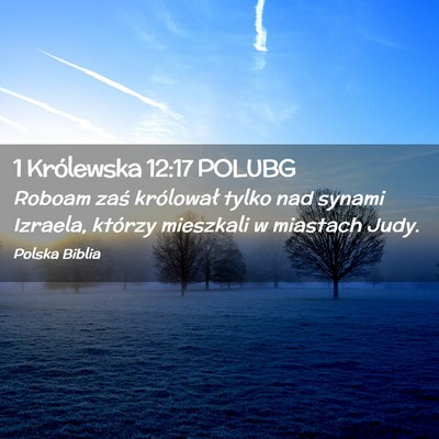 Picture 02 - 1 Królewska 12:17 POLUBG - Roboam zaś królował tylko nad synami Izraela, - Bible Verse Picture