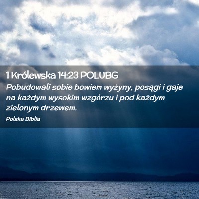 Picture 02 - 1 Królewska 14:23 POLUBG - Pobudowali sobie bowiem wyżyny, posągi i gaje - Bible Verse Picture