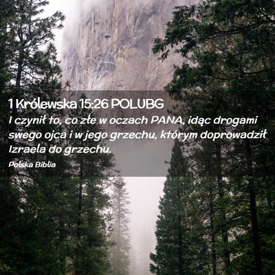 Picture 02 - 1 Królewska 15:26 POLUBG - I czynił to, co złe w oczach PANA, idąc - Bible Verse Picture