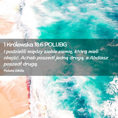 Picture 02 - 1 Królewska 18:6 POLUBG - I podzielili między siebie ziemię, którą - Bible Verse Picture