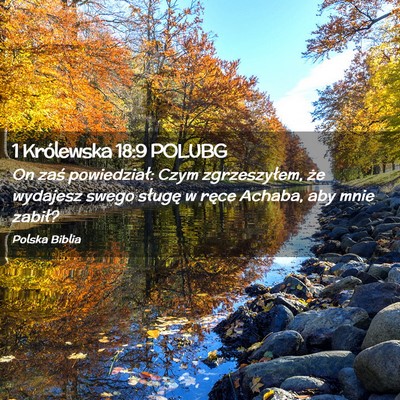 Picture 02 - 1 Królewska 18:9 POLUBG - On zaś powiedział: Czym zgrzeszyłem, że - Bible Verse Picture