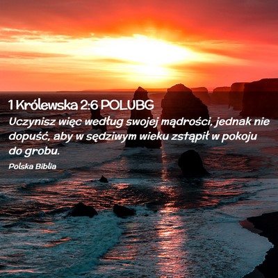 Picture 02 - 1 Królewska 2:6 POLUBG - Uczynisz więc według swojej mądrości, jednak - Bible Verse Picture