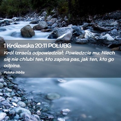 Picture 02 - 1 Królewska 20:11 POLUBG - Król Izraela odpowiedział: Powiedzcie mu: Niech - Bible Verse Picture