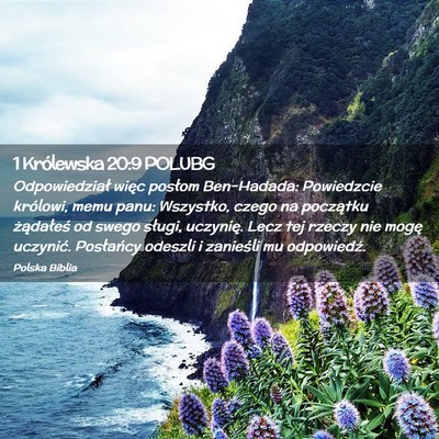 Picture 02 - 1 Królewska 20:9 POLUBG - Odpowiedział więc posłom Ben-Hadada: - Bible Verse Picture