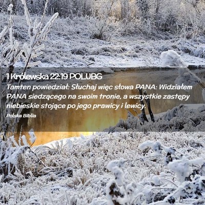 Picture 02 - 1 Królewska 22:19 POLUBG - Tamten powiedział: Słuchaj więc słowa PANA: - Bible Verse Picture