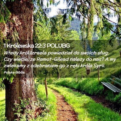 Picture 02 - 1 Królewska 22:3 POLUBG - Wtedy król Izraela powiedział do swoich sług: - Bible Verse Picture
