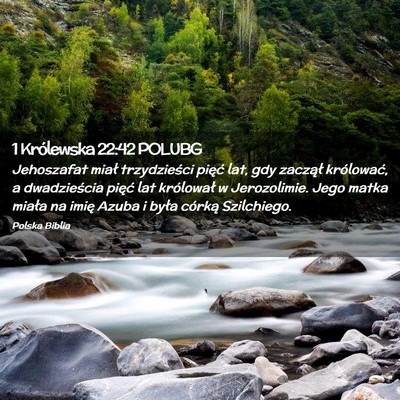 Picture 02 - 1 Królewska 22:42 POLUBG - Jehoszafat miał trzydzieści pięć lat, gdy - Bible Verse Picture