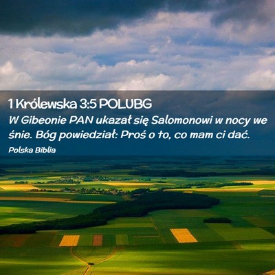 Picture 02 - 1 Królewska 3:5 POLUBG - W Gibeonie PAN ukazał się Salomonowi w nocy we - Bible Verse Picture