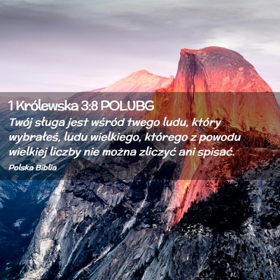 Picture 02 - 1 Królewska 3:8 POLUBG - Twój sługa jest wśród twego ludu, który - Bible Verse Picture
