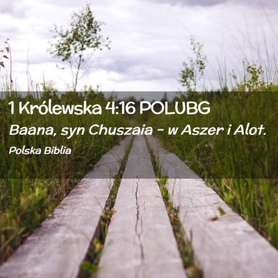 Picture 02 - 1 Królewska 4:16 POLUBG - Baana, syn Chuszaia – w Aszer i - Bible Verse Picture