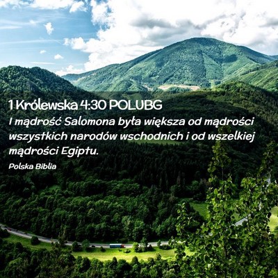 Picture 02 - 1 Królewska 4:30 POLUBG - I mądrość Salomona była większa od - Bible Verse Picture