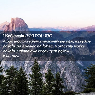 Picture 02 - 1 Królewska 7:24 POLUBG - A pod jego brzegiem znajdowały się pąki, - Bible Verse Picture