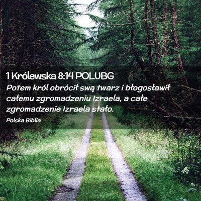 Picture 02 - 1 Królewska 8:14 POLUBG - Potem król obrócił swą twarz i błogosławił - Bible Verse Picture