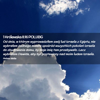Picture 02 - 1 Królewska 8:16 POLUBG - Od dnia, w którym wyprowadziłem swój lud - Bible Verse Picture