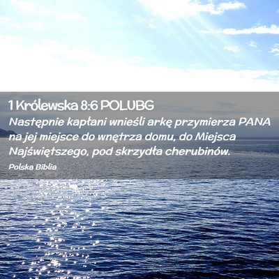 Picture 02 - 1 Królewska 8:6 POLUBG - Następnie kapłani wnieśli arkę przymierza - Bible Verse Picture