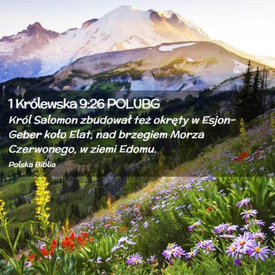Picture 02 - 1 Królewska 9:26 POLUBG - Król Salomon zbudował też okręty w - Bible Verse Picture