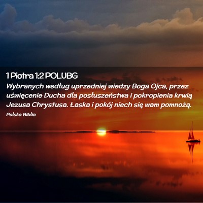 Picture 02 - 1 Piotra 1:2 POLUBG - Wybranych według uprzedniej wiedzy Boga Ojca, - Bible Verse Picture
