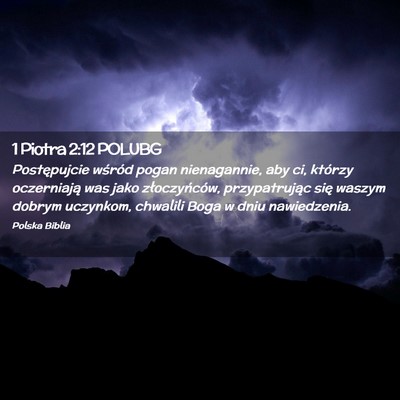 Picture 02 - 1 Piotra 2:12 POLUBG - Postępujcie wśród pogan nienagannie, aby ci, - Bible Verse Picture