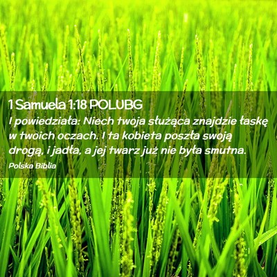 Picture 02 - 1 Samuela 1:18 POLUBG - I powiedziała: Niech twoja służąca znajdzie - Bible Verse Picture