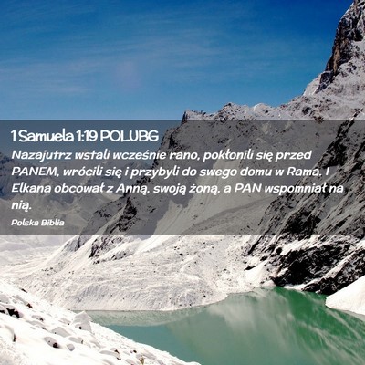 Picture 02 - 1 Samuela 1:19 POLUBG - Nazajutrz wstali wcześnie rano, pokłonili się - Bible Verse Picture