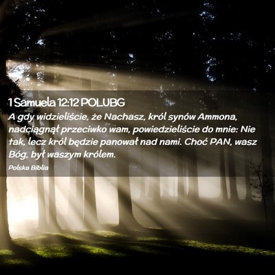 Picture 02 - 1 Samuela 12:12 POLUBG - A gdy widzieliście, że Nachasz, król synów - Bible Verse Picture