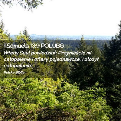 Picture 02 - 1 Samuela 13:9 POLUBG - Wtedy Saul powiedział: Przynieście mi - Bible Verse Picture