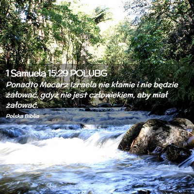 Picture 02 - 1 Samuela 15:29 POLUBG - Ponadto Mocarz Izraela nie kłamie i nie będzie - Bible Verse Picture