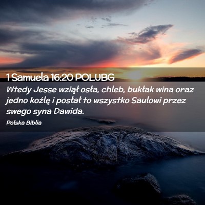 Picture 02 - 1 Samuela 16:20 POLUBG - Wtedy Jesse wziął osła, chleb, bukłak wina - Bible Verse Picture