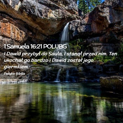 Picture 02 - 1 Samuela 16:21 POLUBG - I Dawid przybył do Saula, i stanął przed nim. - Bible Verse Picture