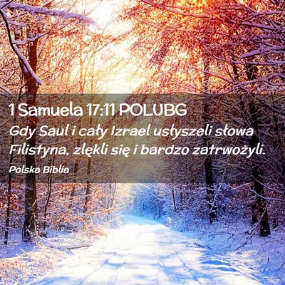 Picture 02 - 1 Samuela 17:11 POLUBG - Gdy Saul i cały Izrael usłyszeli słowa - Bible Verse Picture