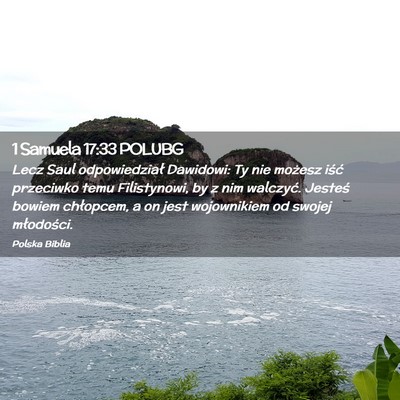 Picture 02 - 1 Samuela 17:33 POLUBG - Lecz Saul odpowiedział Dawidowi: Ty nie możesz - Bible Verse Picture