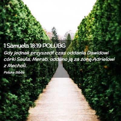 Picture 02 - 1 Samuela 18:19 POLUBG - Gdy jednak przyszedł czas oddania Dawidowi - Bible Verse Picture