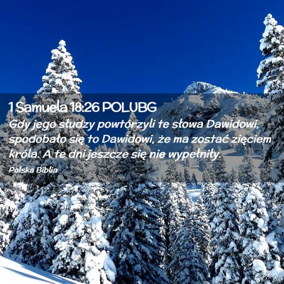 Picture 02 - 1 Samuela 18:26 POLUBG - Gdy jego słudzy powtórzyli te słowa Dawidowi, - Bible Verse Picture