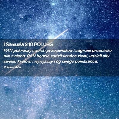 Picture 02 - 1 Samuela 2:10 POLUBG - PAN pokruszy swoich przeciwników i zagrzmi - Bible Verse Picture