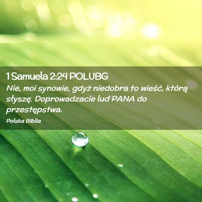 Picture 02 - 1 Samuela 2:24 POLUBG - Nie, moi synowie, gdyż niedobra to wieść, - Bible Verse Picture