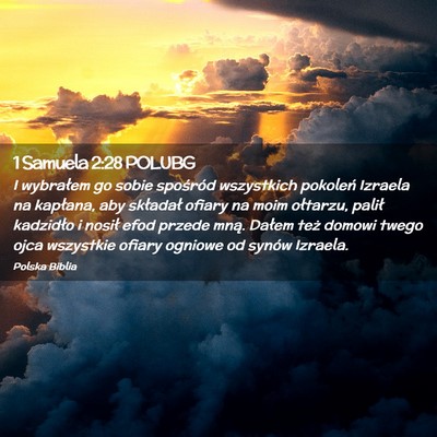 Picture 02 - 1 Samuela 2:28 POLUBG - I wybrałem go sobie spośród wszystkich - Bible Verse Picture