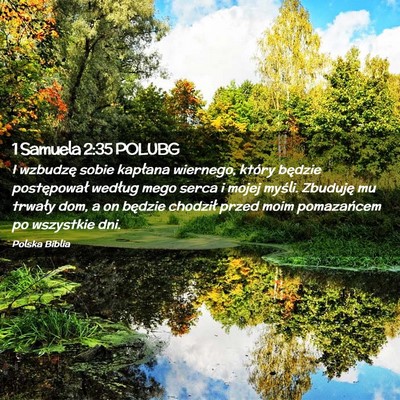 Picture 02 - 1 Samuela 2:35 POLUBG - I wzbudzę sobie kapłana wiernego, który - Bible Verse Picture