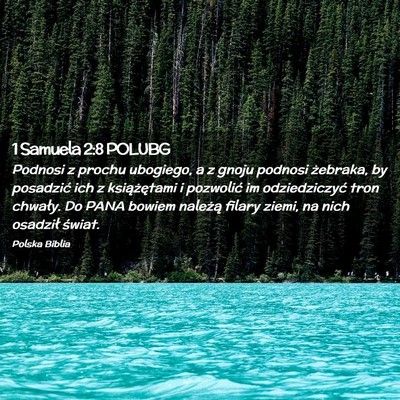 Picture 02 - 1 Samuela 2:8 POLUBG - Podnosi z prochu ubogiego, a z gnoju podnosi - Bible Verse Picture