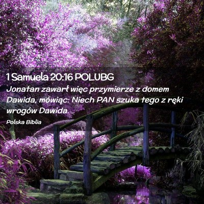 Picture 02 - 1 Samuela 20:16 POLUBG - Jonatan zawarł więc przymierze z domem Dawida, - Bible Verse Picture
