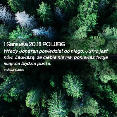 Picture 02 - 1 Samuela 20:18 POLUBG - Wtedy Jonatan powiedział do niego: Jutro jest - Bible Verse Picture